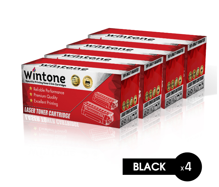 Wintone Set of 4 Pack Laser Toner Cartridge TN2220 450 for Brother Fax DCP - Black - Zoom Image