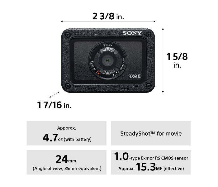 Sony RXO II Sensor Ultra Compact Camera - Black - Zoom Image 5