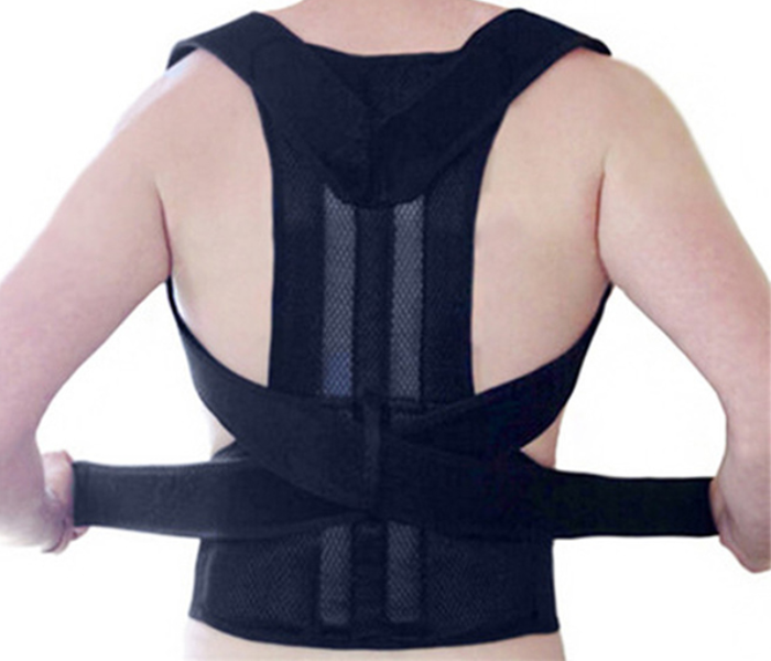 Adjustable Back Posture Corrector Belt Small- Black - Zoom Image