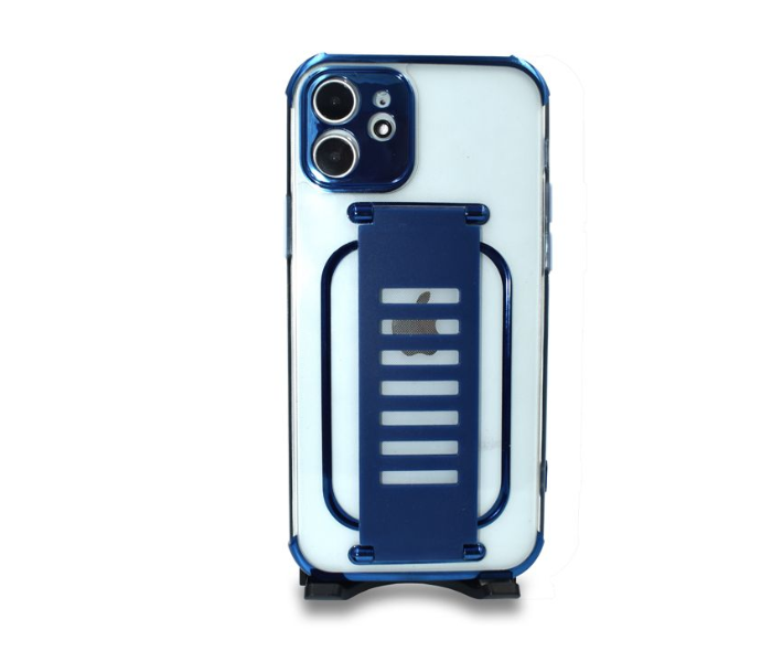 Grip2U GR-1268 Transparent Case With Finger Grip For iPhone 12 Mini - Blue - Zoom Image