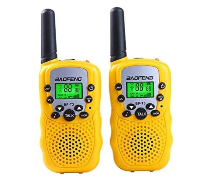 Baby Monitor BF-T3 Walkie Talkie 2 Pcs Pair Long Range for Kids - Yellow - Zoom Image 1