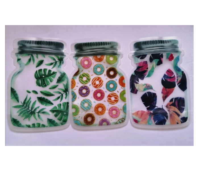 SS 12 Piece Printed Mason Jar Zipper Bags - Zoom Image 1