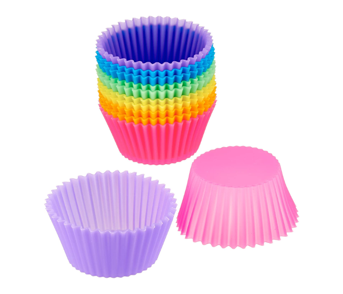 GTC 12-Pieces Silicone Baking Cup Set - Multicolor - Zoom Image 4