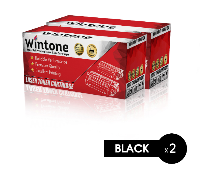 Wintone Set of 2 Pack X3020 X3025 Laser Toner Cartridge is Compatible for Xerox 3020 3025 - Black - Zoom Image