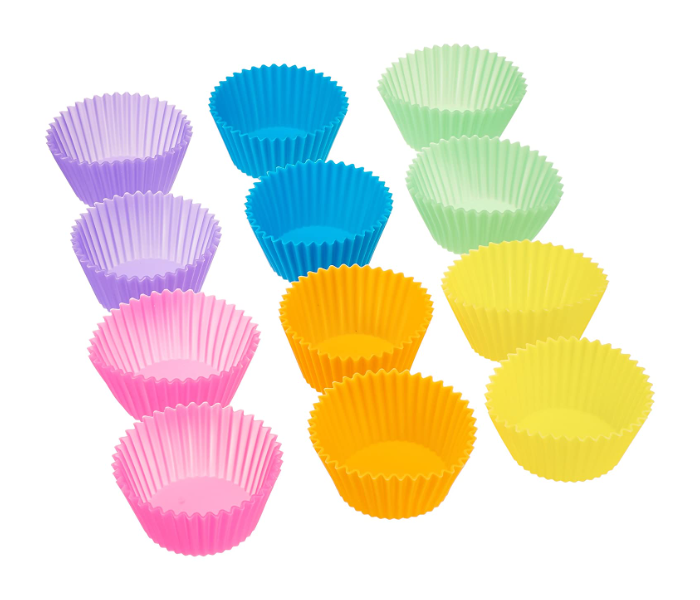 GTC 12-Pieces Silicone Baking Cup Set - Multicolor - Zoom Image 3