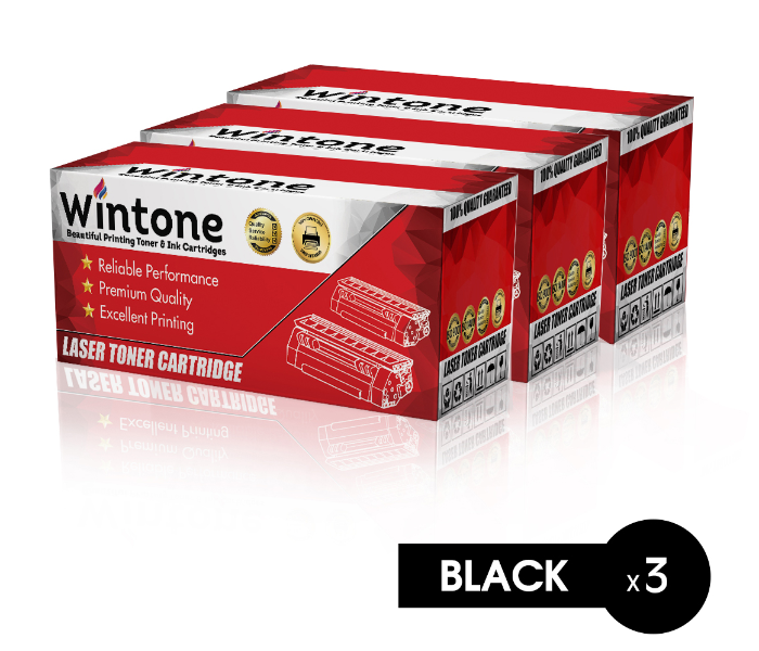 Wintone Set of 3 Pack CRG313 713 36A Laser Toner Cartridge is Compatible for Canon LBP 3250 - Black - Zoom Image