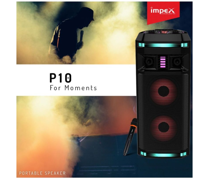 Impex P10 Portable Bluetooth Speaker System - Black - Zoom Image 3