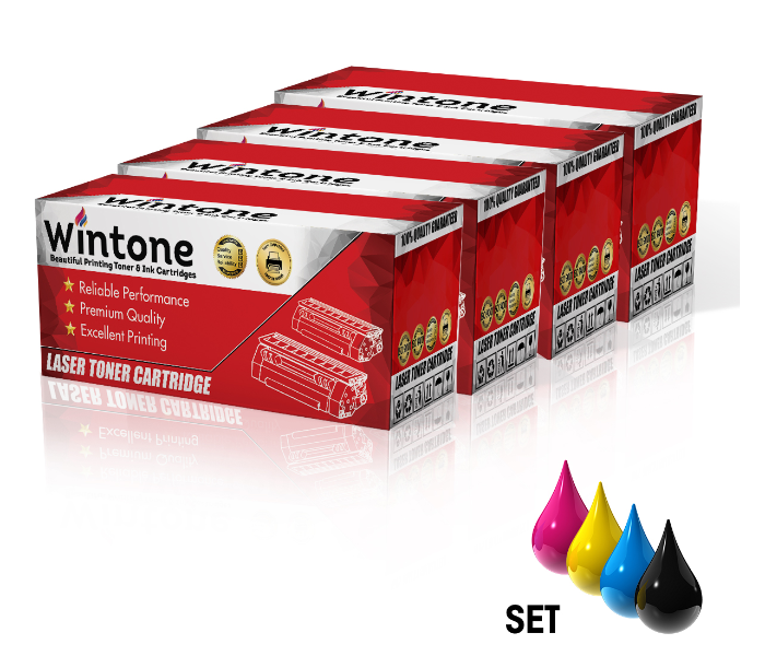 Wintone Compatible Set of 4 Pack Toner Cartridges CRG316 CRG716 CRG916 CRG516 for Canon i-SENSYS LBP-5050 LBP5050n MF8000 Series - Black,Cyan,Yellow and Magenta - Zoom Image