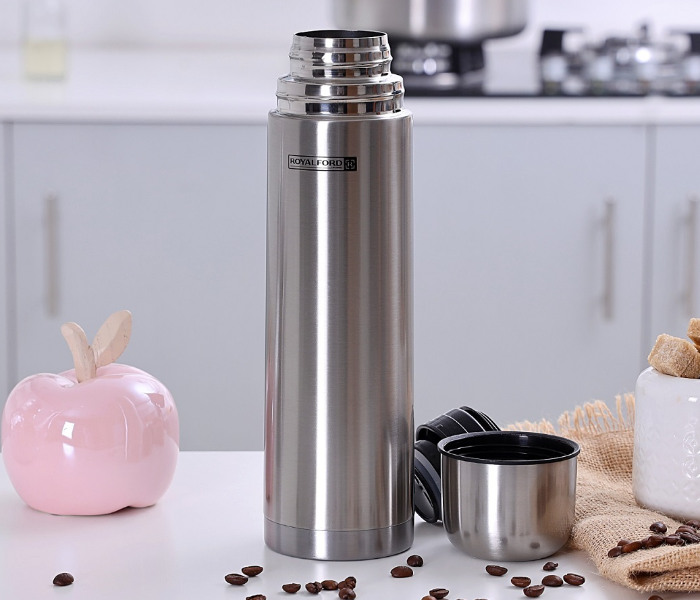 Royalford RF4948  1L Stainless Steel Vacuum Bottle - Silver - Zoom Image 3