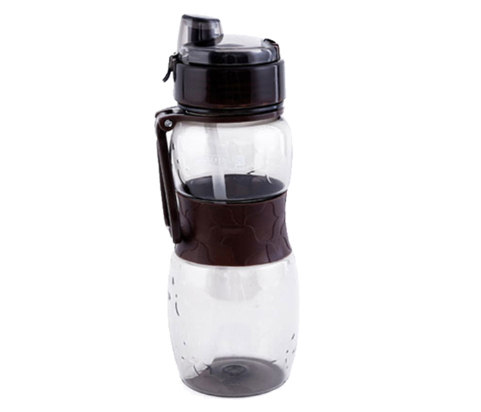 Royalford RF6425 600ml Water Bottle - Clear & Brown - Zoom Image 1