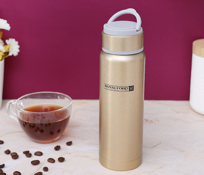 Royalford RF7609 Stainless Steel Vacuum Bottle 360ml - Gold - Zoom Image 2