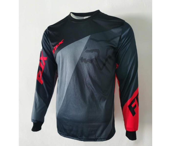 Sublimated FX2 Longsleeves Jersey EXTRA LARGE for Cycling and Scooters - Red - Zoom Image 1