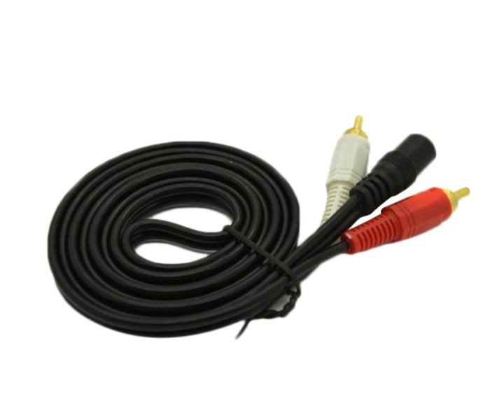 Stereo To Two RCA Male Cable  - Black and Red - Zoom Image 1