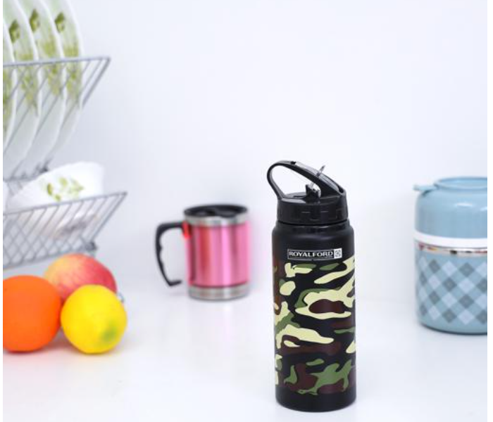 Royalford RF9361 600ml Stainless Steel Sports Bottle - Black - Zoom Image 3