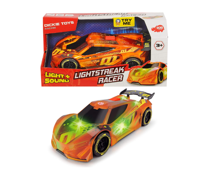 Dickie 203763002 Light Streak Racer Friction-Driven Toy Car - Zoom Image 3