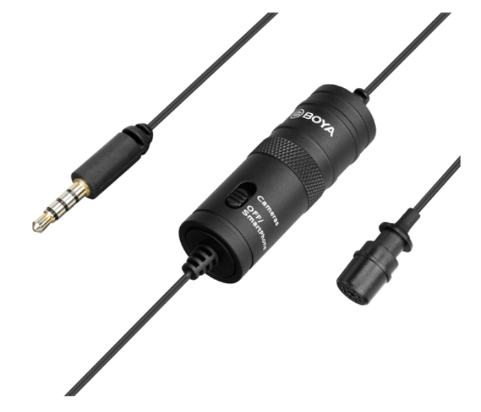 Boya BY-M1 Omni Directional Lavalier Microphone - Black - Zoom Image 2