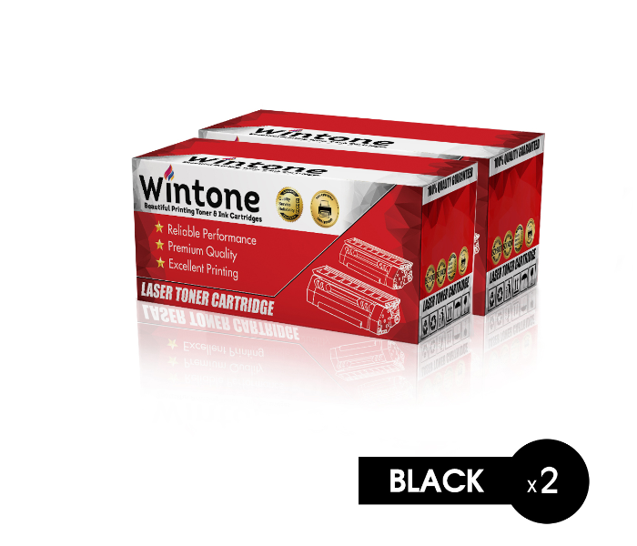 Wintone Set of 2 Pack Laser Toner Cartridge Q7553A 5949A CRG708 for HP LaserJet Professional P 2000 Series - Black - Zoom Image