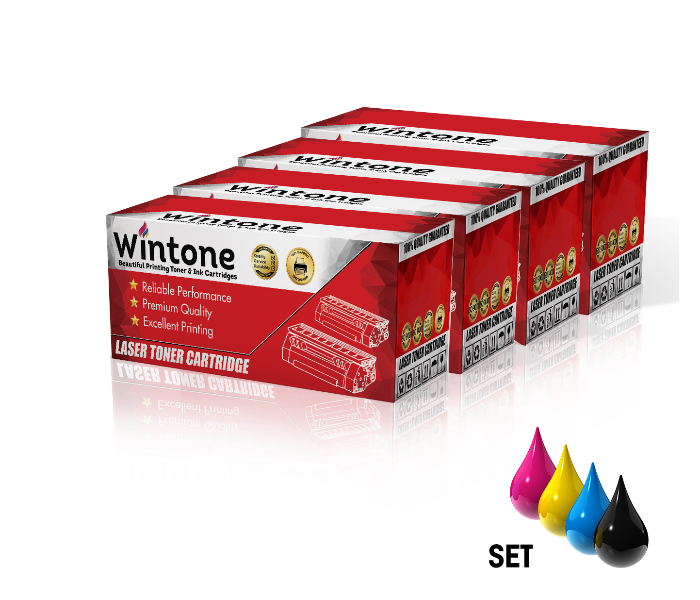 Wintone Compatible Set of 4 Pack Toner Cartridges CRG316 CRG716 CRG916 CRG516 for Canon i-SENSYS LBP - Black,Cyan,Yellow and Magenta - Zoom Image