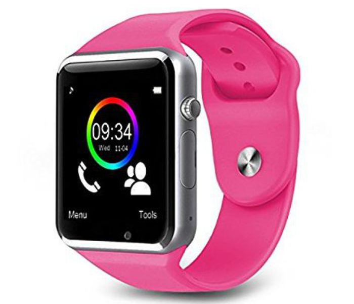 A1 Mobile Smart Watch with Memory and Sim Card Slot - Pink - Zoom Image