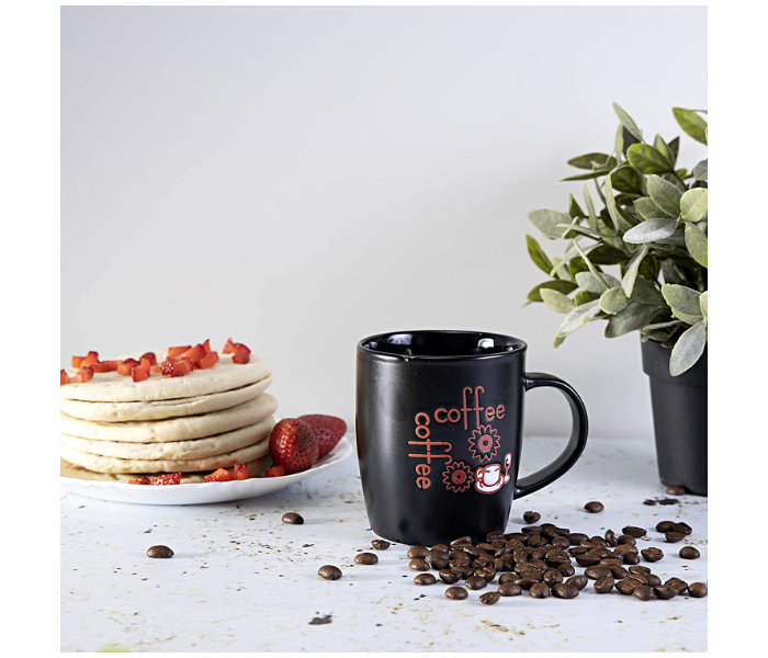 Royalford RF2921-FB 355ML Ceramic Coffee Mug 4 Pieces - Black & Red - Zoom Image 5