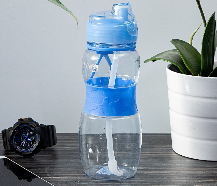 Royalford RF6425 600ml Water Bottle - Clear & Blue - Zoom Image 2