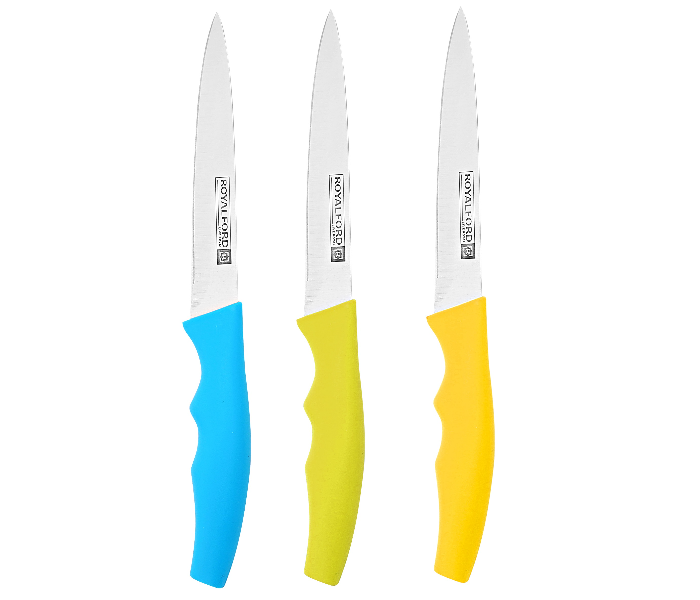 Royalford RF5387 3 Pieces Utility Knife Set - Multi Colour - Zoom Image 1