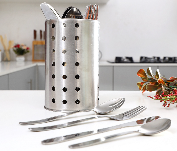 Royalford RF8970 24 Pieces Stainless Steel Sigma Border Cutlery with Holder - Silver - Zoom Image 2