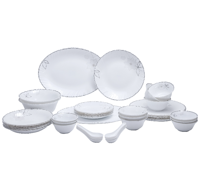 Royalford RF5036 40 Pieces Opal Glassware Dinner Set - White - Zoom Image 5