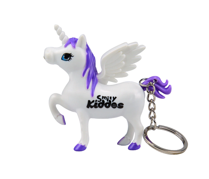 Smily Kiddos Unicorn Keyring - White and Purple - Zoom Image