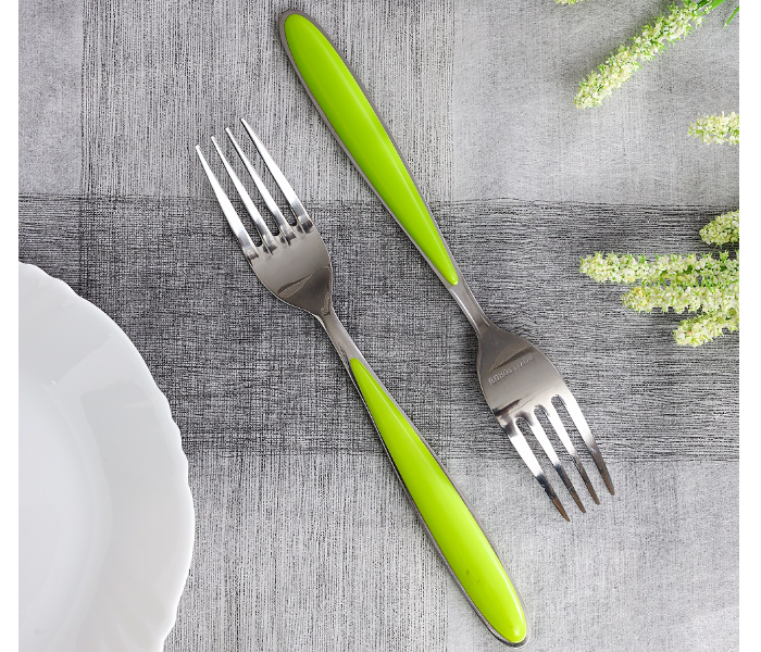 Royalford RF1918-DF 1.88mm 2 Pieces Tab Fork - Green & Silver - Zoom Image 1