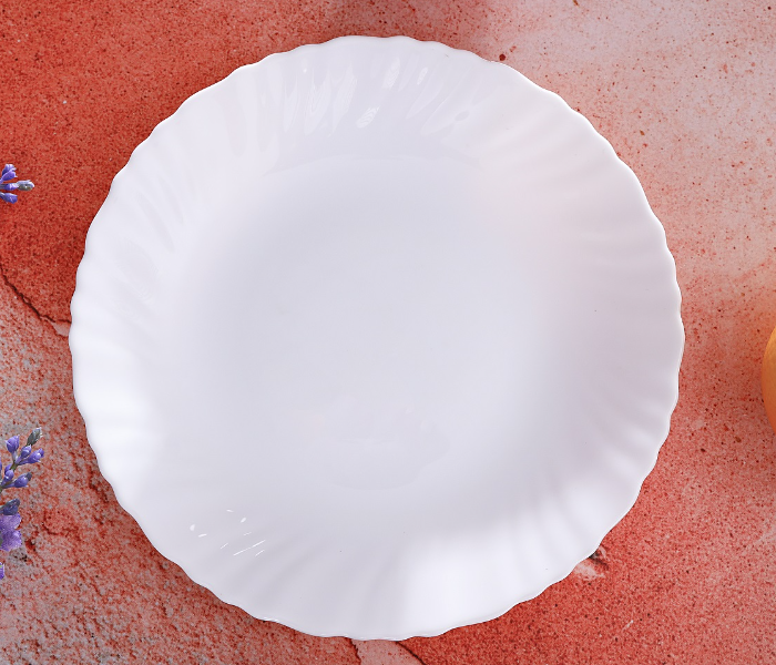 Royalford RF5594 8.5-inch Opal Ware Spin Soup Plate - White - Zoom Image 1