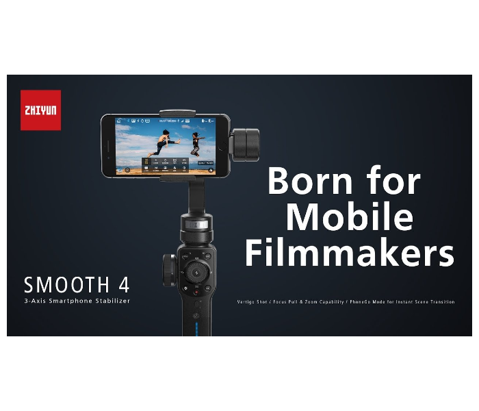 Zhiyun Smooth 4 3-Axis Handheld Gimbal - Black - Zoom Image 1