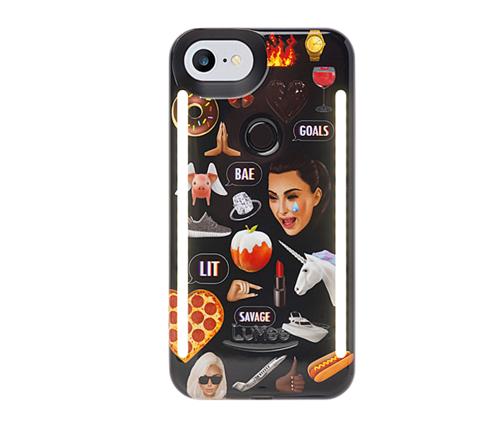 Lumee Duo Kimoji Multi for iPhone 8 - Black - Zoom Image