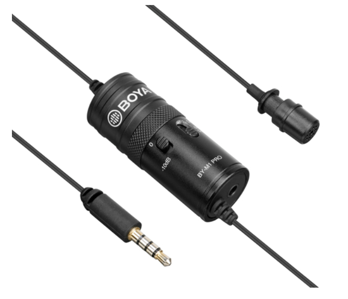 Boya BY-M1 Pro Audio Professional Lavalier Microphone - Black - Zoom Image 2