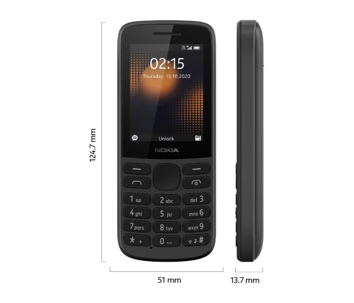 Nokia 215 4G Dual SIM Basic Mobile - Black - Zoom Image 4