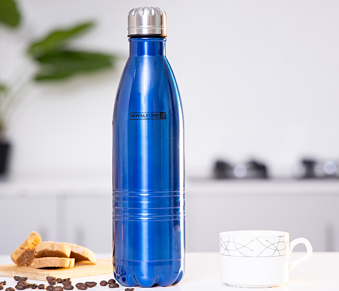 Royalford RF5768 350ml Stainless Steel Vacuum Bottle - Blue - Zoom Image 2