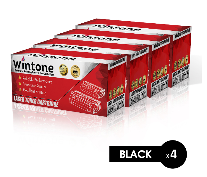 Wintone Set of 4 Pack MLT D109 Laser Toner Cartridge is Compatible for Samsung SCX 4300 4610 - Black - Zoom Image