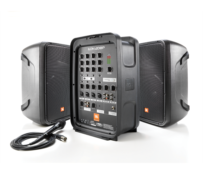 JBL Eon 208P 8-inch 2-Way Portable PA System - Black - Zoom Image 1