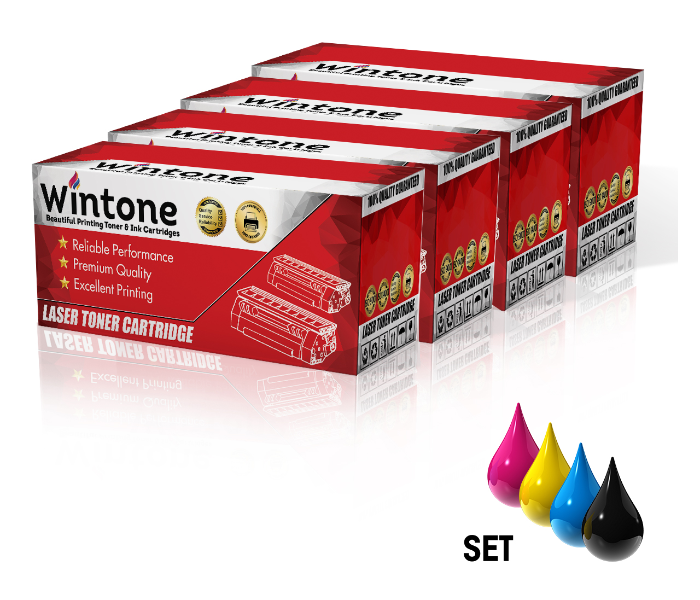 Wintone Compatible Toner Cartridge 4 Pack CE310A CE311A CE312A CE313A 126A for HP Color Laserjet - Black,Cyan,Yellow and Magenta - Zoom Image