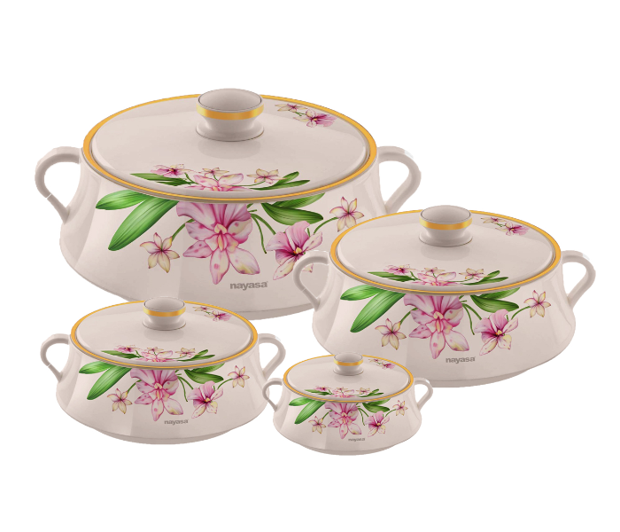 Nayasa NAY100 8 Pieces Lorenzo Casserole Set - Pink  - Zoom Image 1