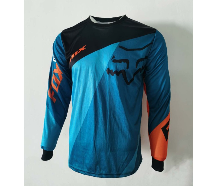 Sublimated FX2 Longsleeves Jersey LARGE for Cycling and Scooters - Orange - Zoom Image 1