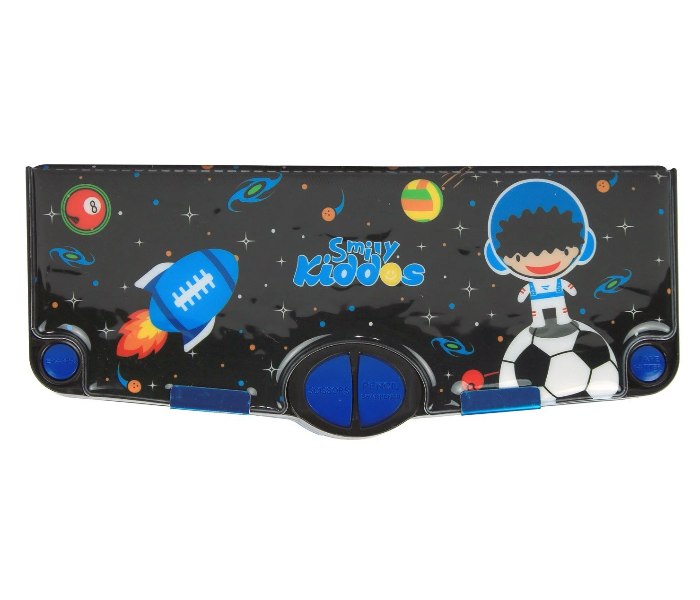 Smily Kiddos Pop Pencil Box - Black and Blue - Zoom Image