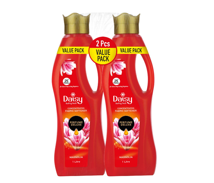 Daisy Set of 2 Pack 1 Liter Magnolia Feeling Fresh Concentrated Fabric Softener Extra Long Lasting Perfume Deluxe - Zoom Image