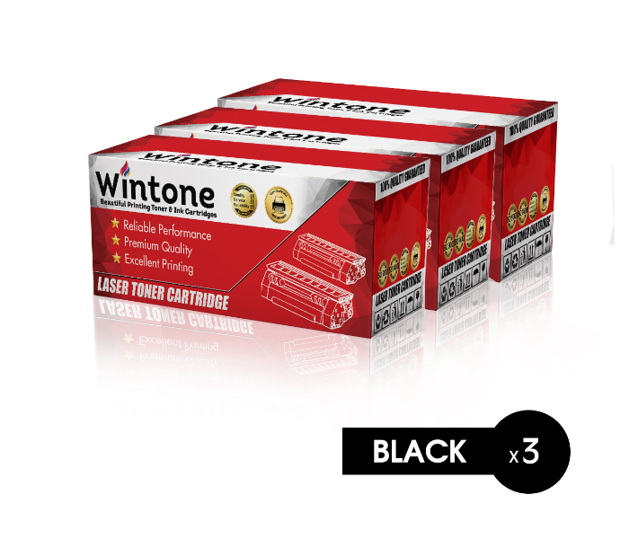 Wintone Set of 3 Pack Q7551A 51A Laser Toner Cartridge for HP LaserJet - Black - Zoom Image