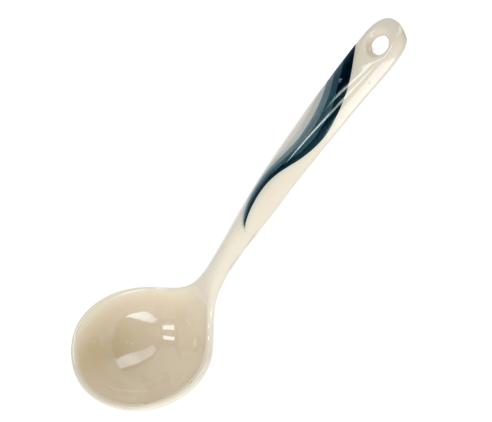 Royalford RF8039 8-inch Melamine Ware Super Rays Spoon - Ivory & Blue - Zoom Image 1