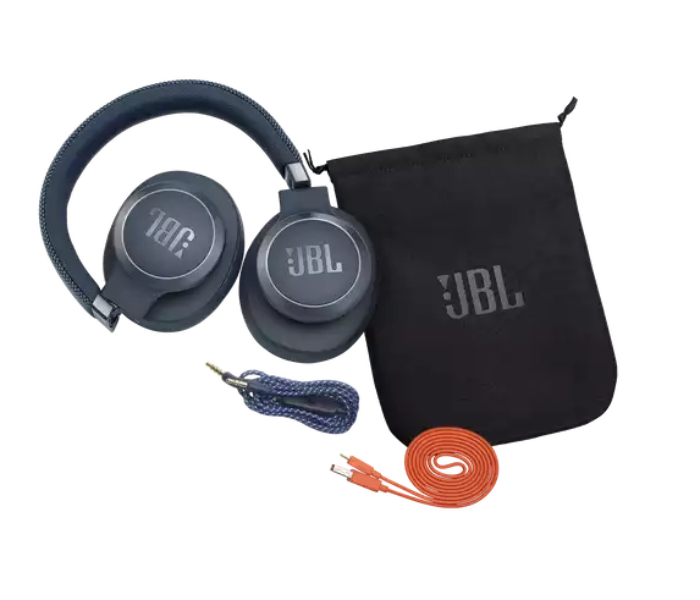 JBL Live 650 BT Active Noise Cancellation Over-Ear Wireless Headset - Blue - Zoom Image 2