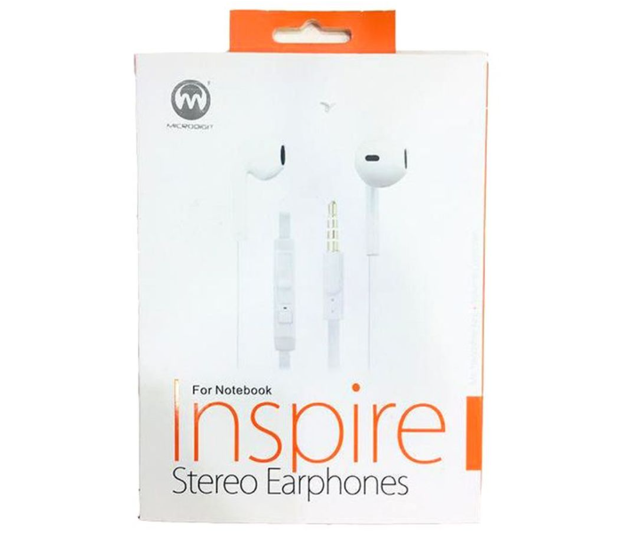 Inspire ME121 Wired Stereo Earphone - White - Zoom Image 1