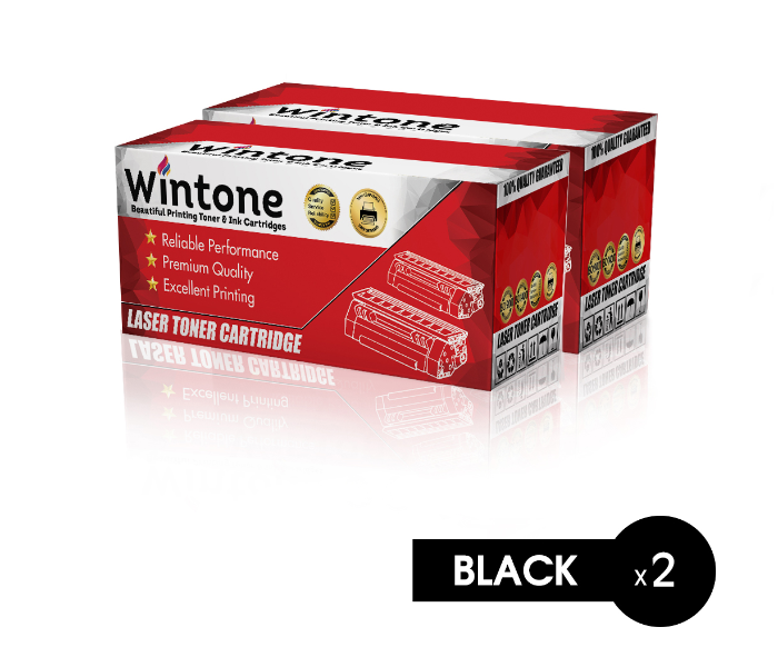 Wintone Set of 2 Pack Laser Toner Cartridge CE278A CRG728 for HP LaserJet Pro and LaserJet Professional - Black - Zoom Image