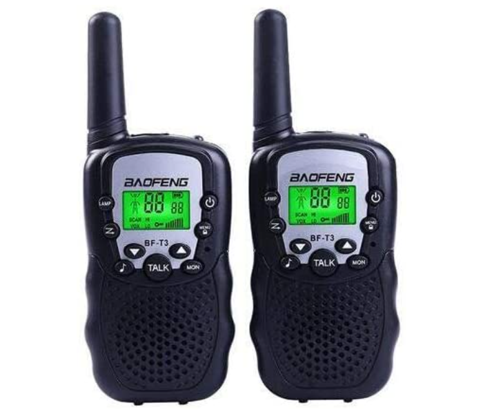 Baby Monitor BF-T3 Walkie Talkie 2 Pcs Pair Long Range for Kids - Black  - Zoom Image 3