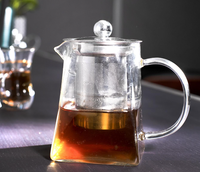 Royalford RFU9085 550ml Glass Tea Pot with Strainer - Clear - Zoom Image 2